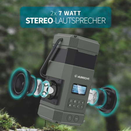 Preview: Albrecht DR 114 DAB+ Outdoor-Radio mit Camping-Lampe